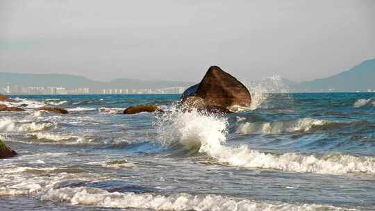 大海海浪海边浪花