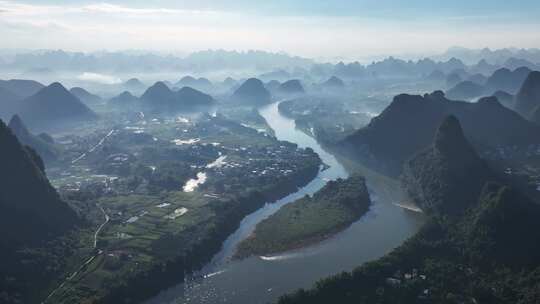 桂林漓江桂林山水水墨意境