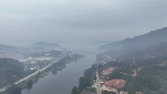 雨后农村最美生态乡村振兴农村自然山水风景