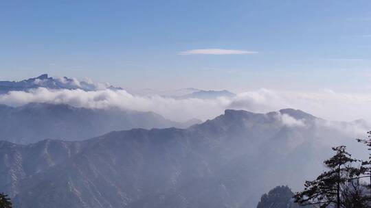 洛阳老君山云海雪山延时摄影