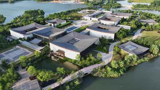 杭州湘湖世界旅游博物馆4K航拍