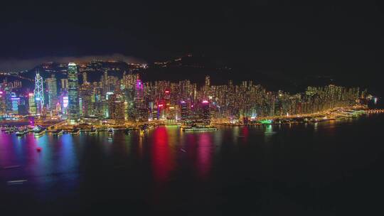 4K香港城市宣传片航拍夜景延时