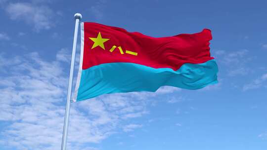 蓝天下空军军旗