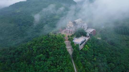 航拍陕西 西安市鄠邑区圣母山