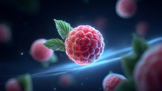 悬浮光感覆盆子高清展示