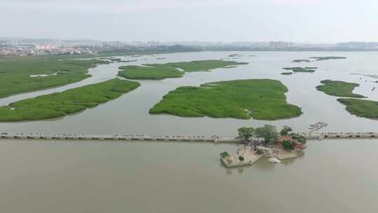 福建泉州洛阳桥万安桥泉州洛江区航拍