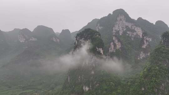 贵州河池喀斯特地貌航拍