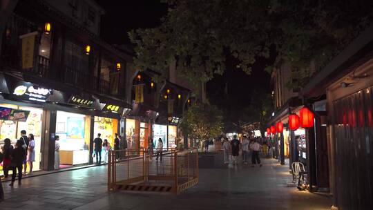 杭州吴山河坊街夜景4K视频素材
