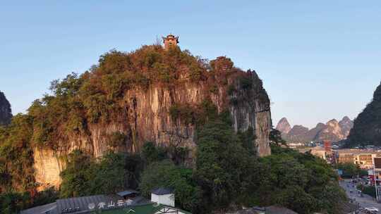 桂林阳朔十里画廊桂林山水风光航拍