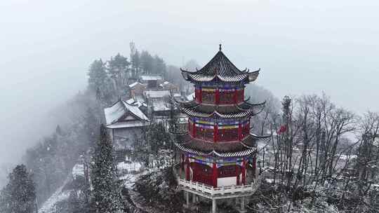 天柱山雪景