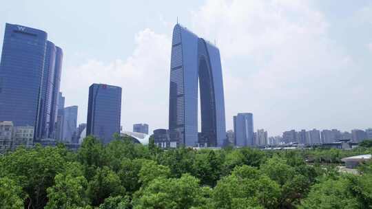 苏州东方之门金融中心金鸡湖