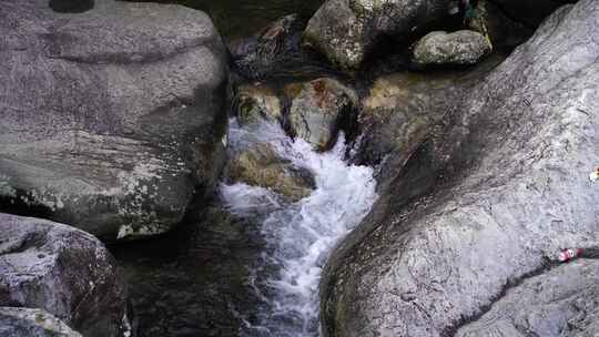 森林流水大自然小溪水瀑布山涧水源泉水山水