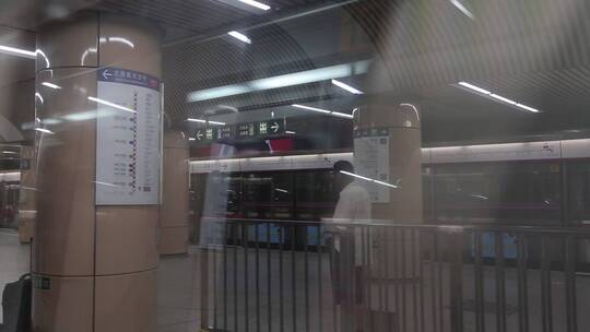 北京地铁行驶视频素材模板下载