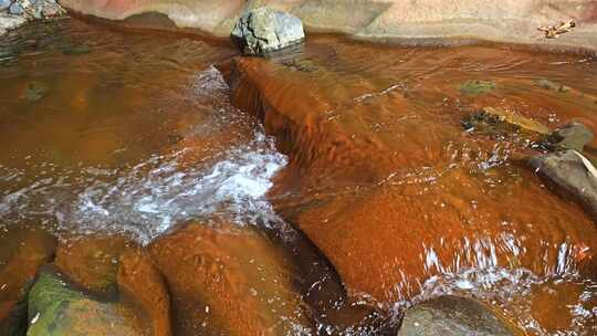 农村大山河流溪水水流小溪山涧