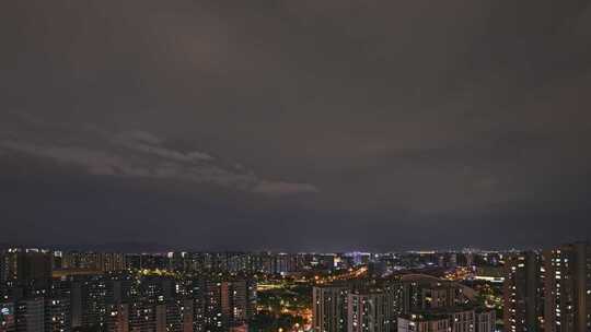 杭州城市夜景闪电延时