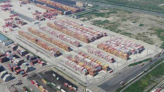 上海市 洋山港 港口 码头 集装箱