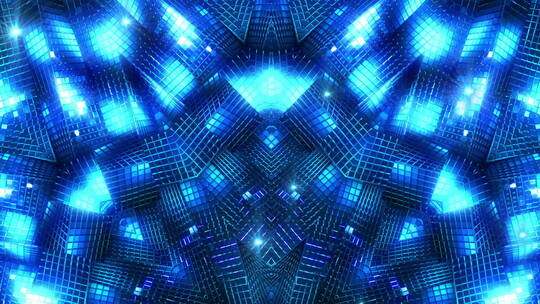 蓝色几何体闪光动感舞台大屏VJ用舞厅歌厅视频素材模板下载