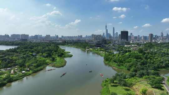 中国广东省广州市海珠湖视频素材模板下载