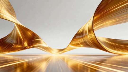 金色流动光线动态素材