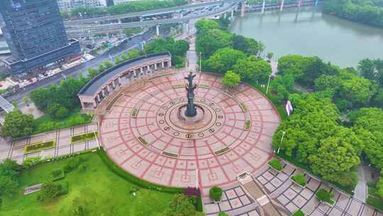 安徽芜湖航拍城市地标风景风光