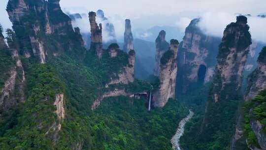 张家界武陵源自然风光俯瞰