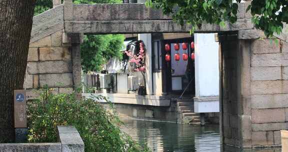 唯美江南水乡小桥河道苏州黎里古镇