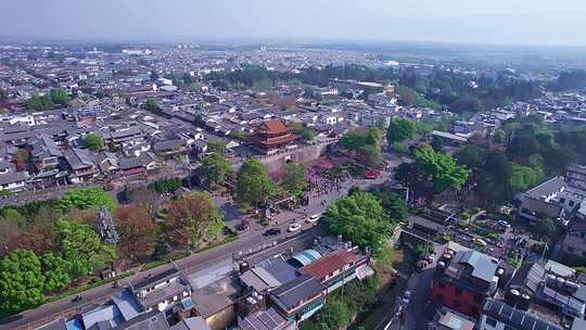 4K航拍云南大理古城城市全景风光