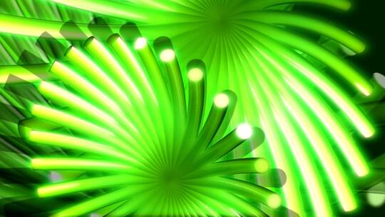 绿色抽象花状运动背景