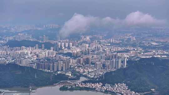 航拍深圳大湾区城市全景城市发展