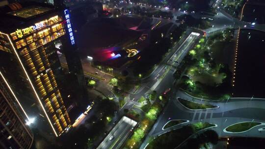 2022广州珠江新城夜景天环广场猎德大桥灯光
