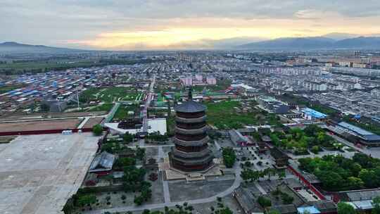 山西地标古建筑应县木塔山西