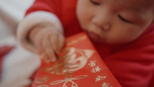 婴儿新年节日气氛