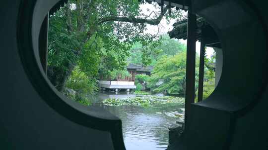 杭州西湖郭庄园林江南烟雨