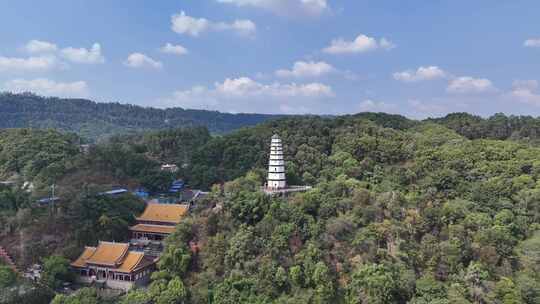 航拍四川宜宾白塔山景区