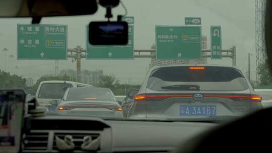 广州驾驶汽车看窗外风景