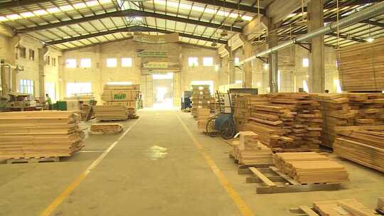 木材加工场 木材 木板 家具视频素材模板下载