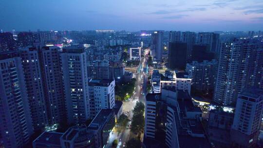 常州市南大街-夜景航拍