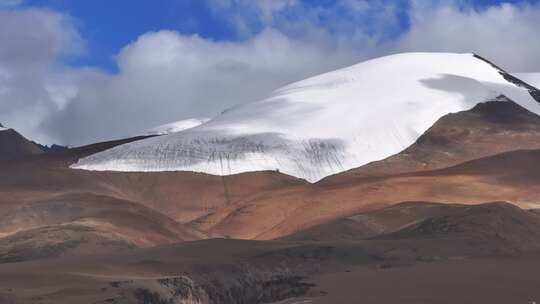 日喀则奇林峡景区雪山航拍