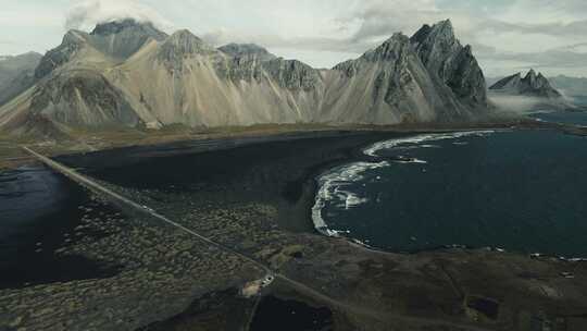 山，湖，景观，道路