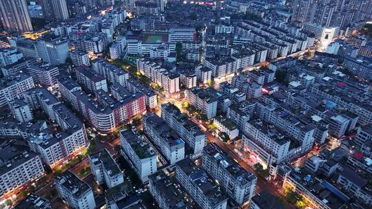 鹰潭夜景航拍视频