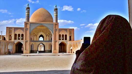 伊朗农田劳作场景俯拍素材