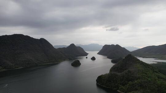 海上小桂林河流山脉横移