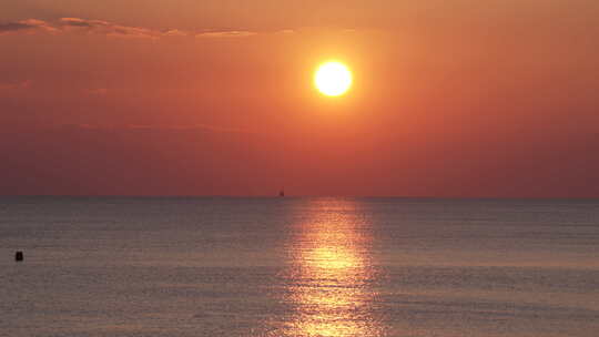 4k100 英国 海边 电影感 夕阳 轮船 大海