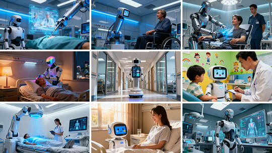 智能医疗机器人护理场景 未来医院AI诊疗