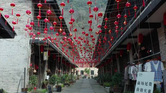 义乌赤岸杨盆栖隐大安旅居小镇红灯笼街情