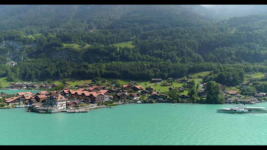 瑞士Iseltwald村和Brienz湖