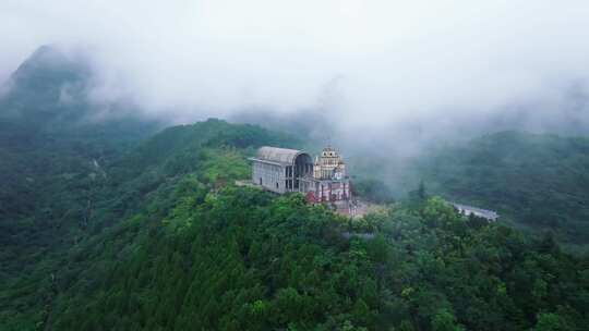 航拍陕西 鄠邑区圣母山