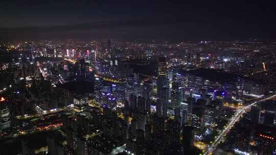 济南CBD汉峪金谷城市夜景