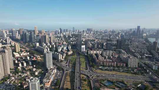广东珠海城市风光交通建筑航拍