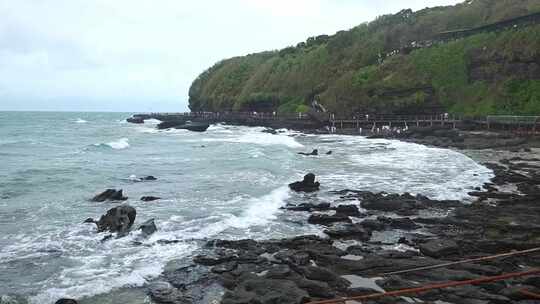 广西北海涠洲岛大海南岸鳄鱼山旅游旅行